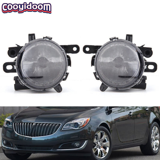 A pair of transparent front bumper fog lights are available for Buick Regal 2014, 2015, 2016, and 2017 models.