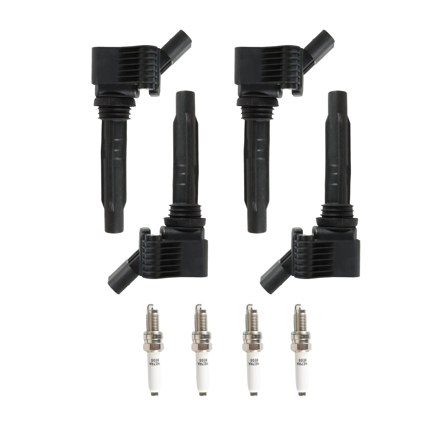 4Pcs Ignition Coils + Iridium Spark Plug For 2016-18 A3 Sportback e-tron L4 1.4L