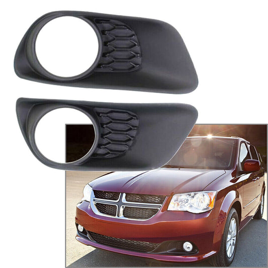 Pair Front Bumpe Fog Light Lamp Bezels Cover for 2011 2012-2017 for Dodge Caravan
