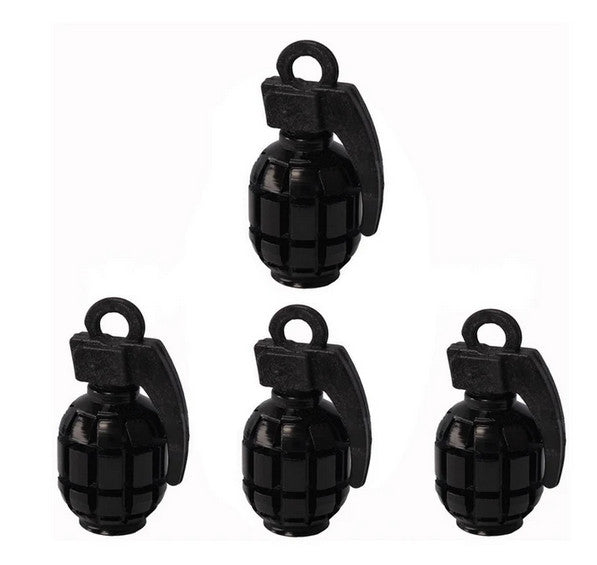 4-piece car tire valve cover rod air dust cover, premium metal, red and white, suitable for Volvo .