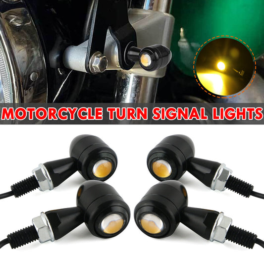 4x Motorcycle LED for Mini Turn Signal Lights Flashing 12V for Harley Bobber Cafe Racer