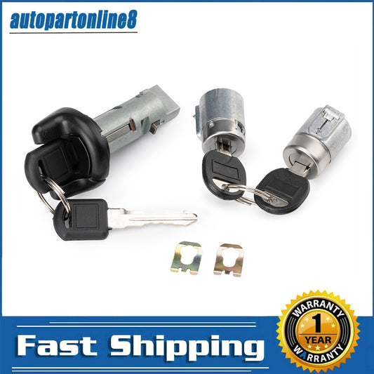 For GM for Chevy Ignition Key Switch Lock Cylinder Door Lock Tumbler Set 2 Keys