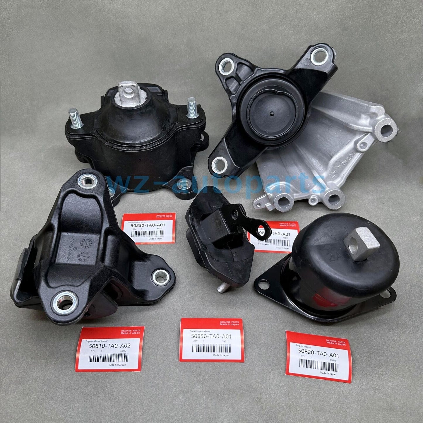 5-piece engine, motor, and transmission mounting kit for 2009-2013 for Acura TSX 2.4L automatic transmission