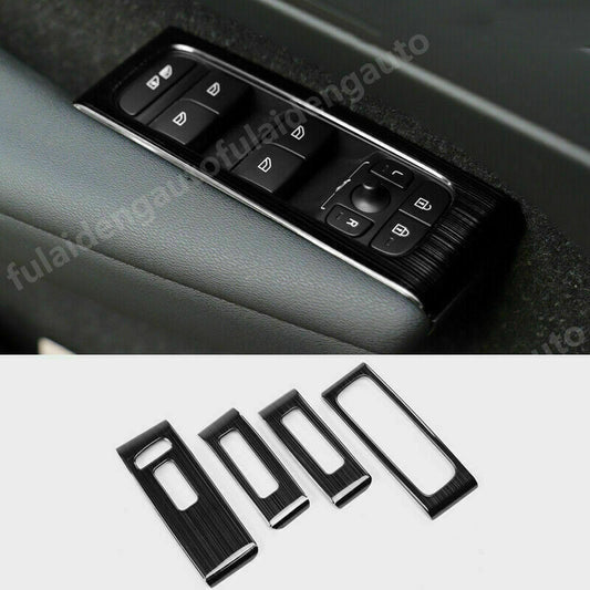 4pcs for Volvo XC40 2018 2019-2022 Black Car Window Lift Panel Switch Cover Trim
