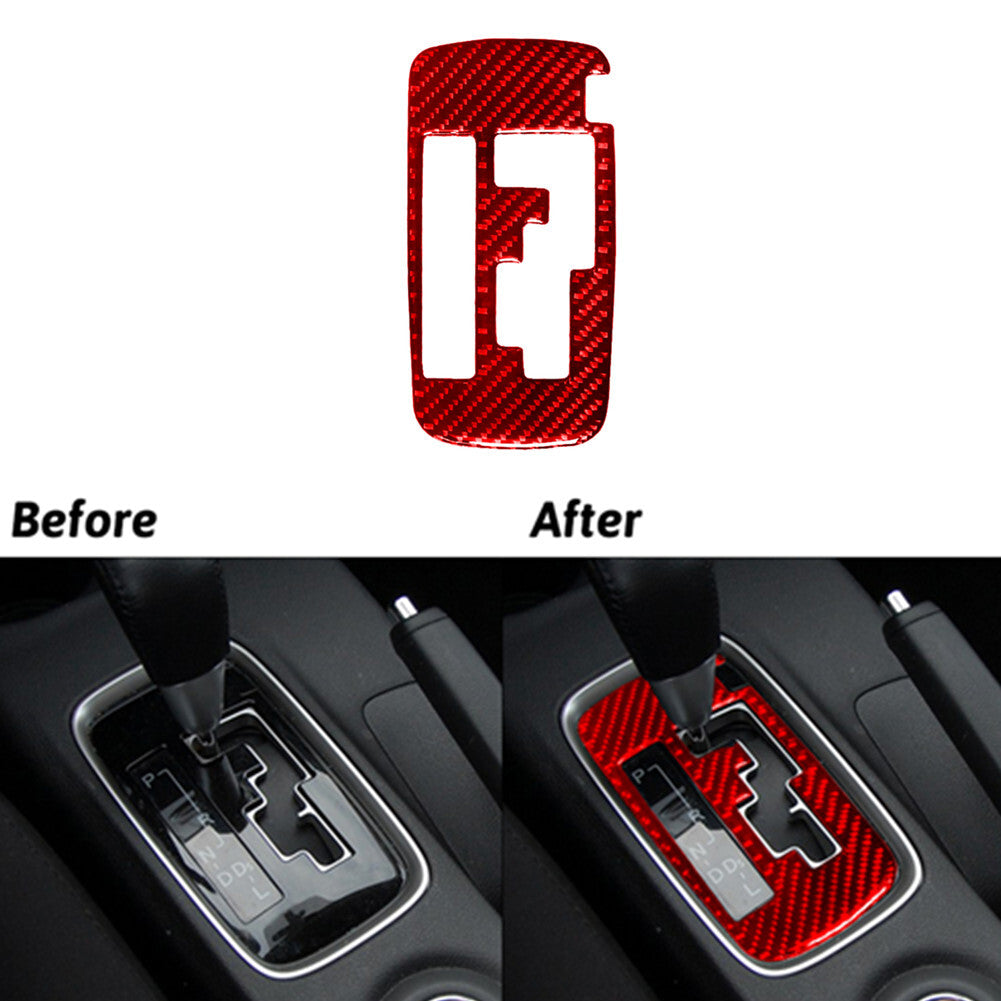 Red Carbon Fiber Automatic Gear Shift Trim for Mitsubishi Outlander 2014-2016