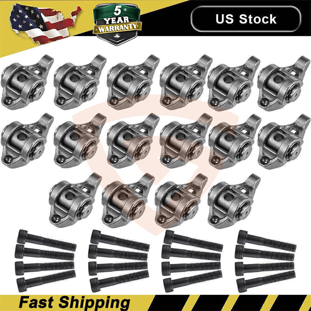 Roller Rocker Arms w/Bolts Set for Chevrolet for GMC LS LS1 4.8L 5.3L 5.7L 6.0L 6.2L