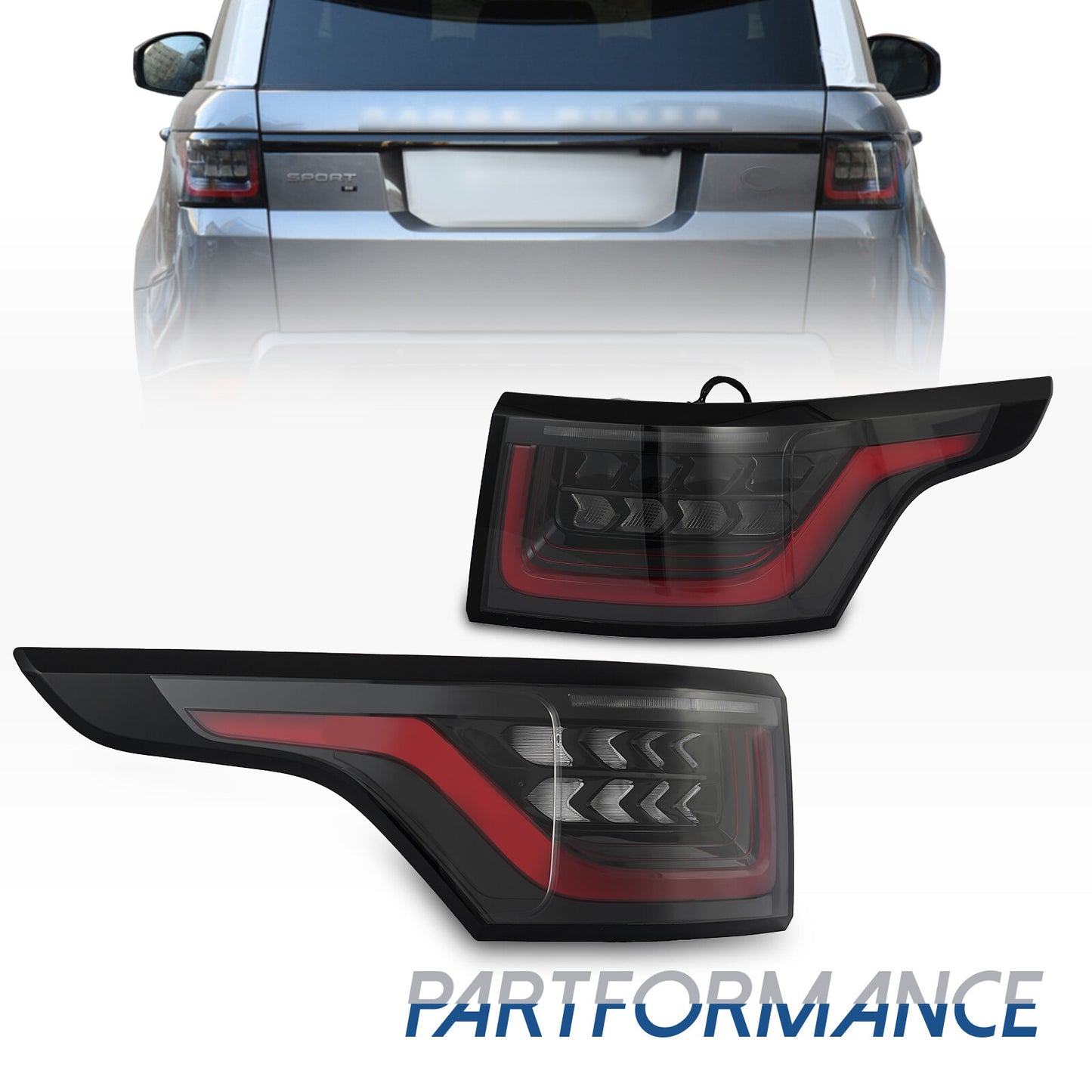 A pair of rear LED taillights are dynamically applied to the for Land Rover for Range Rover Sport 2014 - 2022
