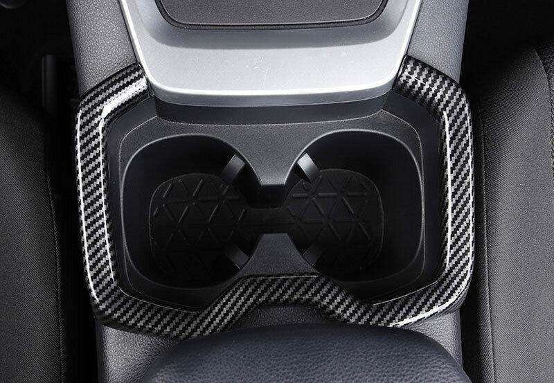 Fit for Toyota RAV4 2019-2022 Carbon Fiber Middle Console Water Cup Frame Trim