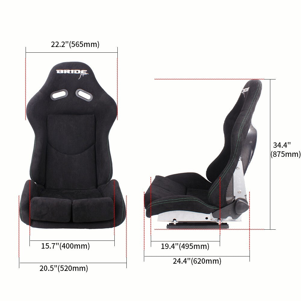 BRIDE Seats Low Max Racing Seats+Adjustable Backrest +Carbon Fiber Shell X1