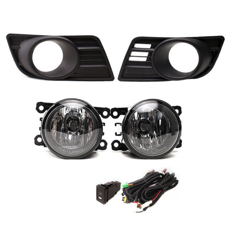 Set Front Fog Light + Fog lamp Bezel Cover for Suzuki for Swift 2007-2010 LH+RH
