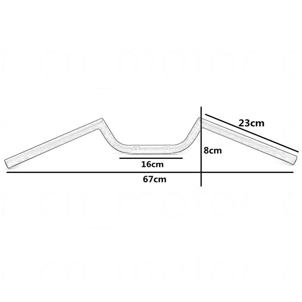 Motorcycle 22mm 7/8 Drag Bar Wide Handlebar For Chopper Cafe Racer for Honda Chrome