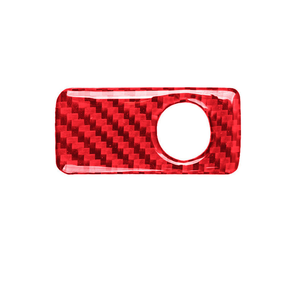 Red Carbon Fiber Interior Glove Box Handle Cover Trim for BMW X1 F48 2016-2018