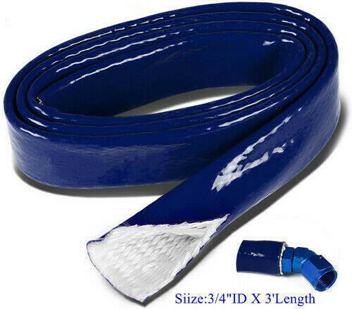 Blue fiberglass cable sheath, flame-insulated, oil-resistant wire protection conduit