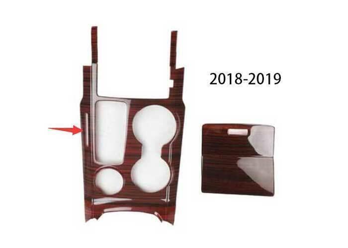 Fit for Ford Explorer 2018-2019 Wood Grain Console Gear Shift Panel Trim 2PCS