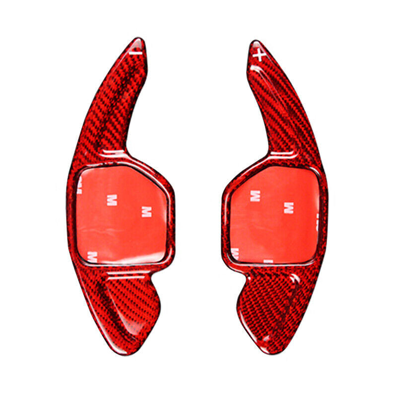 Red Steering Wheel Shift Paddle Shifter Real Carbon Fiber for Audi for A5 Q5 Q7 S5