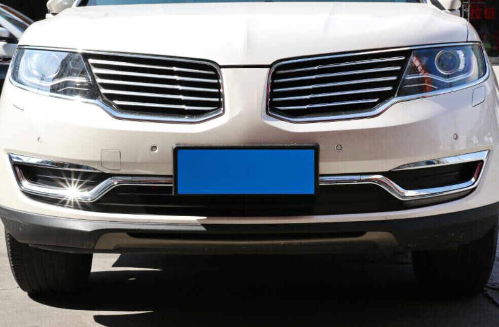 Cover Trim 2PCS ABS Chrome Fit for Lincoln MKX 2016-2018 Front Fog Light Lamp