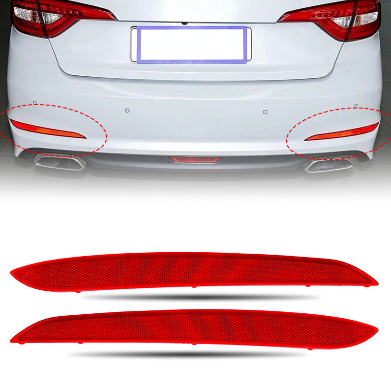 2x Rear Bumper Reflector Lamp Light Left+Right for Hyundai Sonata 2015 2016 2017