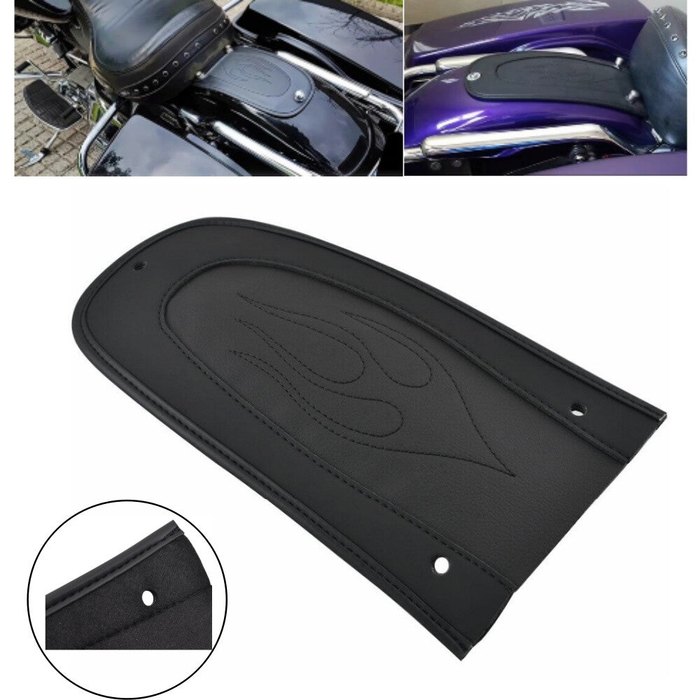 Black Leather Rear Fender Bib Solo for Seat for Harley Road King Glide FLHT 98-15