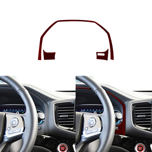 Red Carbon Fiber Speedometer Surround Cover Trim for Honda Ridgeline 2017-2020