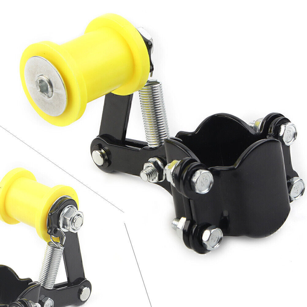 For ATV Dirt Bike Motorcycle Yellow Bolt On Chain Tensioner Roller Adjuster