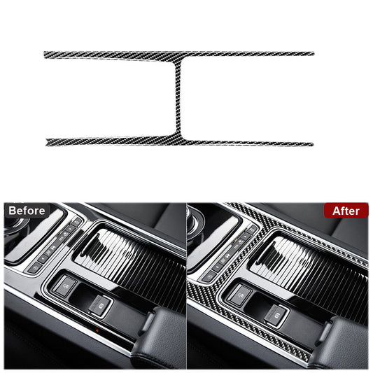 Carbon Fiber Gear Shift Panel H Frame Cover Trim for Jaguar F-PACE XE XF 2016-20
