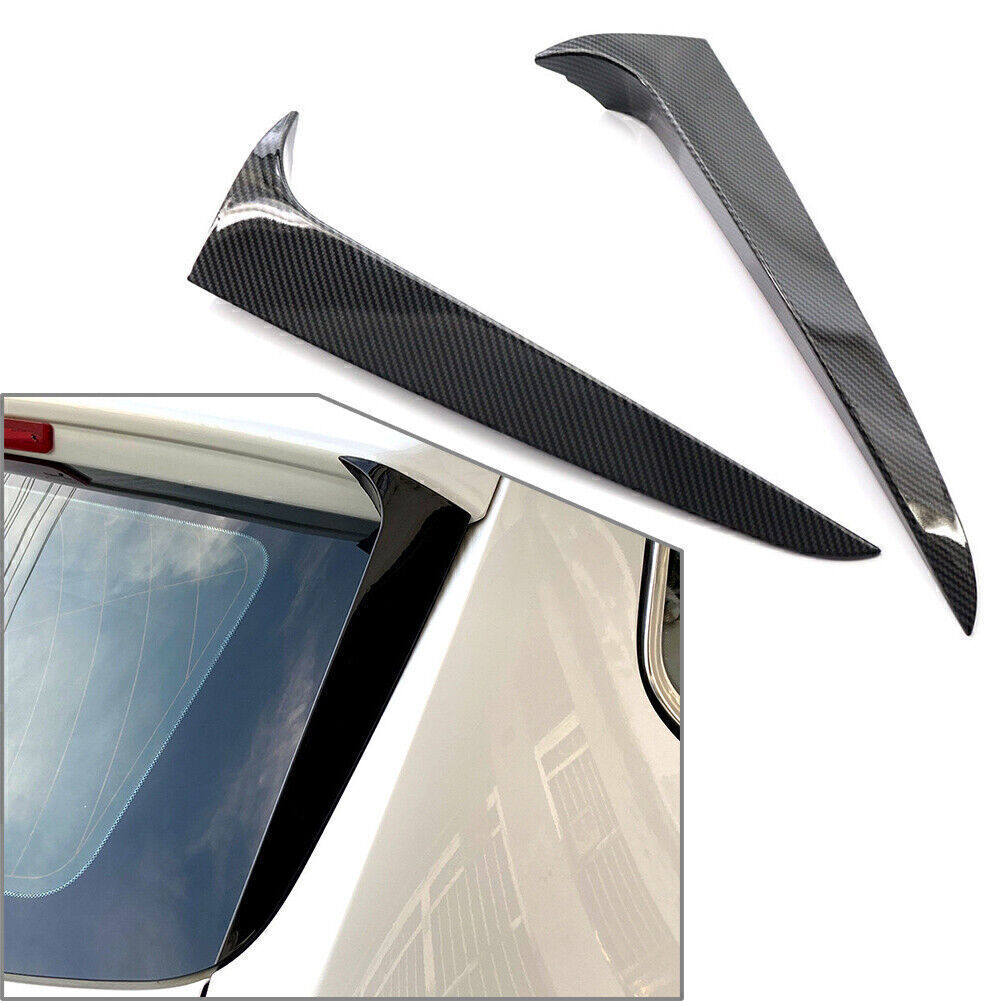 2x Rear Window Side Spoiler Canard Splitter Trim Carbon for BMW X3 F25 2011-2017