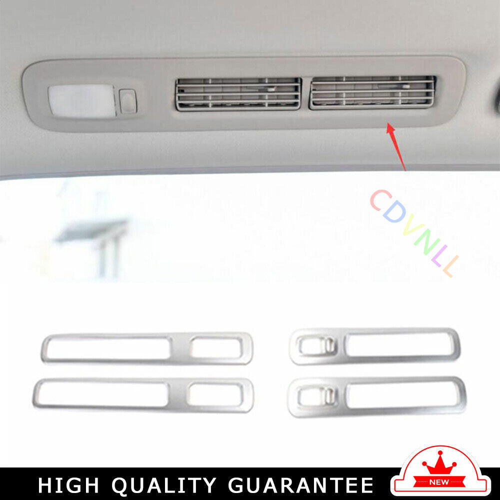 Rear Air Outlet Vent Frame Trim 4PCS for Nissan Armada Y62 2017-20 Matte Silver
