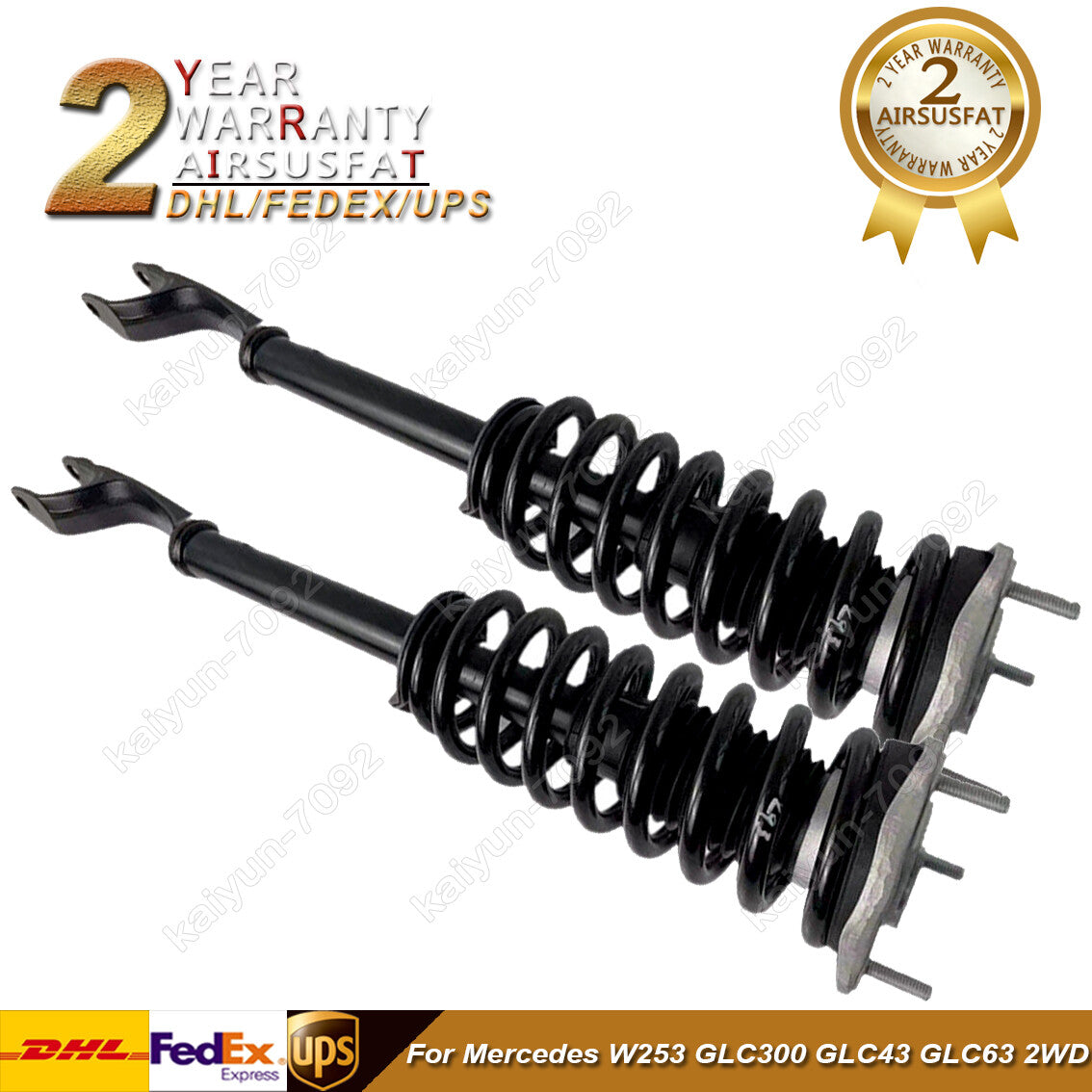 2x for Mercedes W253 GLC300 GLC43 2016-2020 Front Left Right Shock Assemblys 2WD