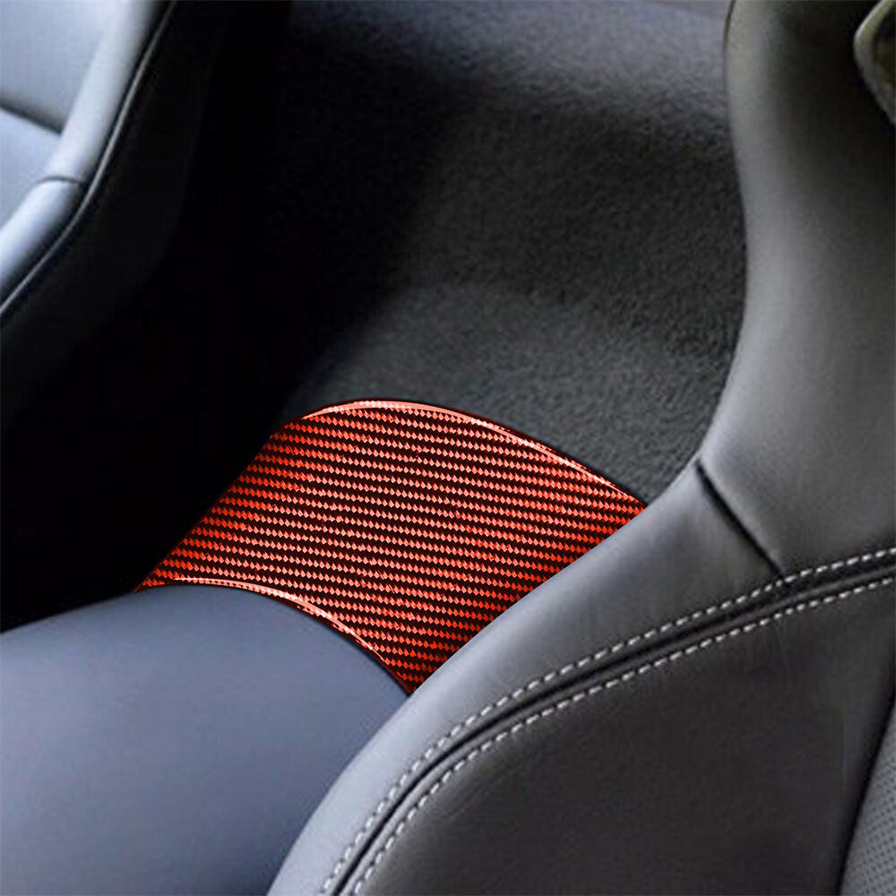Red Carbon Fiber Rear Center Panel Decor Cover for Chevrolet for Corvette C7 2014-19