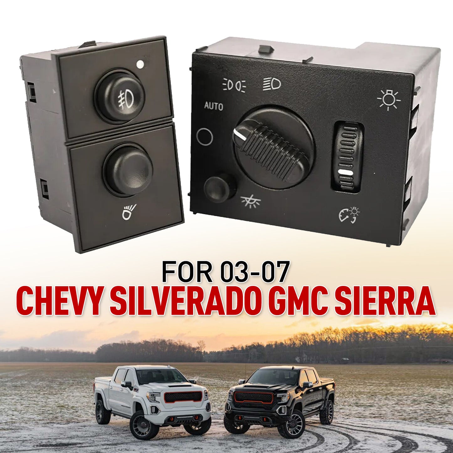 Headlight Switch Fog Light Switch for 03-07 for Chevy Silverado for GMC for Sierra newPq