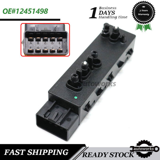 Front Right Passenger Side 8 Way Power for Seat Switch 12451498 for Chevrolet for GMC