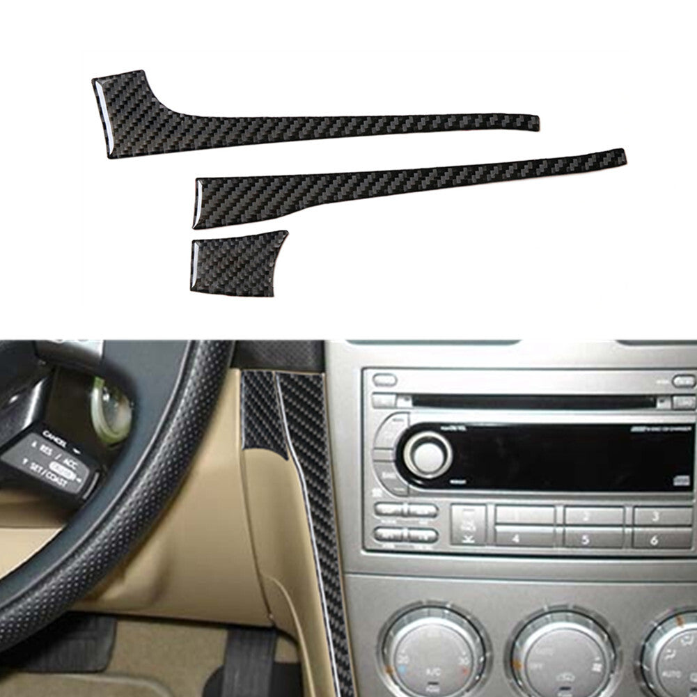 Carbon Fiber Center Control Side Decorative Trim Cover for Subaru Forester 05-08