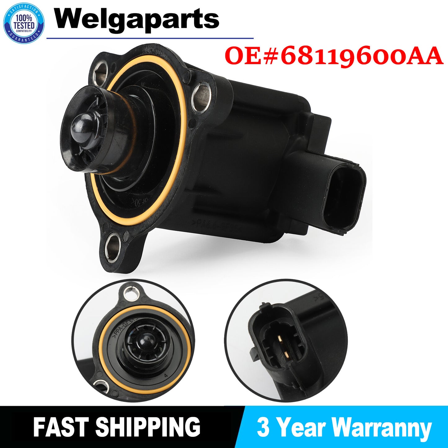 Turbocharger Wastegate Solenoid Valve 68119600AA for Jeep Renegade for Dodge Dart