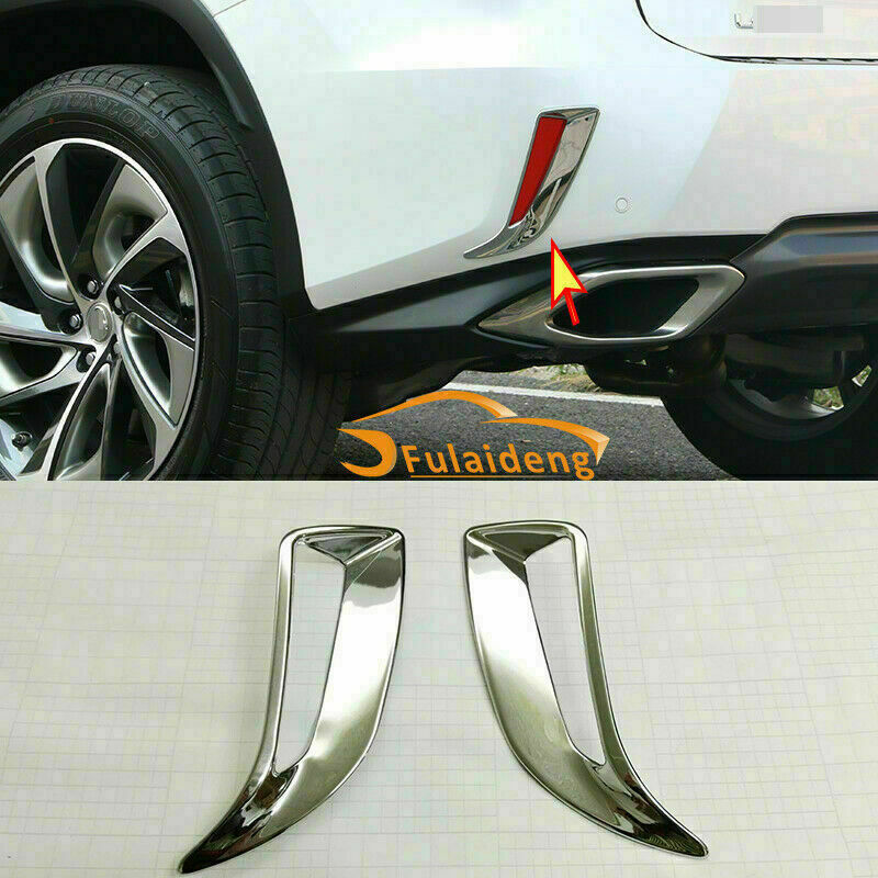 for Lexus RX350 RX450H 2016-2019 ABS Chrome Rear Fog Light Lamp Frame Cover Trim