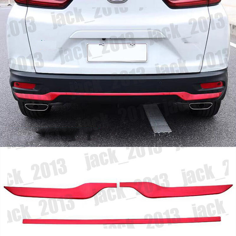 Glossy Red Rear Bumper Lip Cover Molding Trim for Honda CRV CR-V 2020 2021 2022