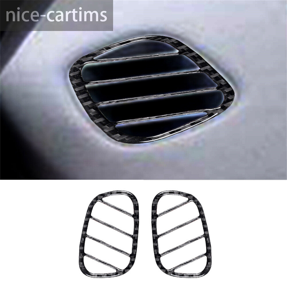 Carbon Fiber Inner Dashboard Demist Air Vent Outlet Trim for Jaguar XF 2009-2011