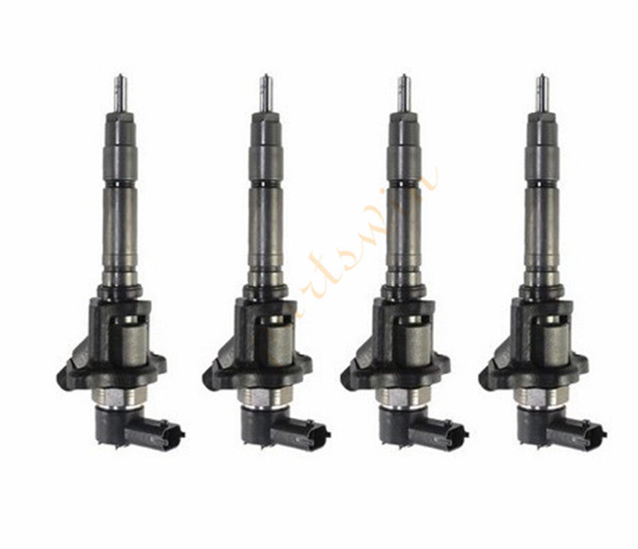 4-pack of new fuel injectors for Mitsubishi Fuso FE145, FE145CC, FE180, FE140, FE120