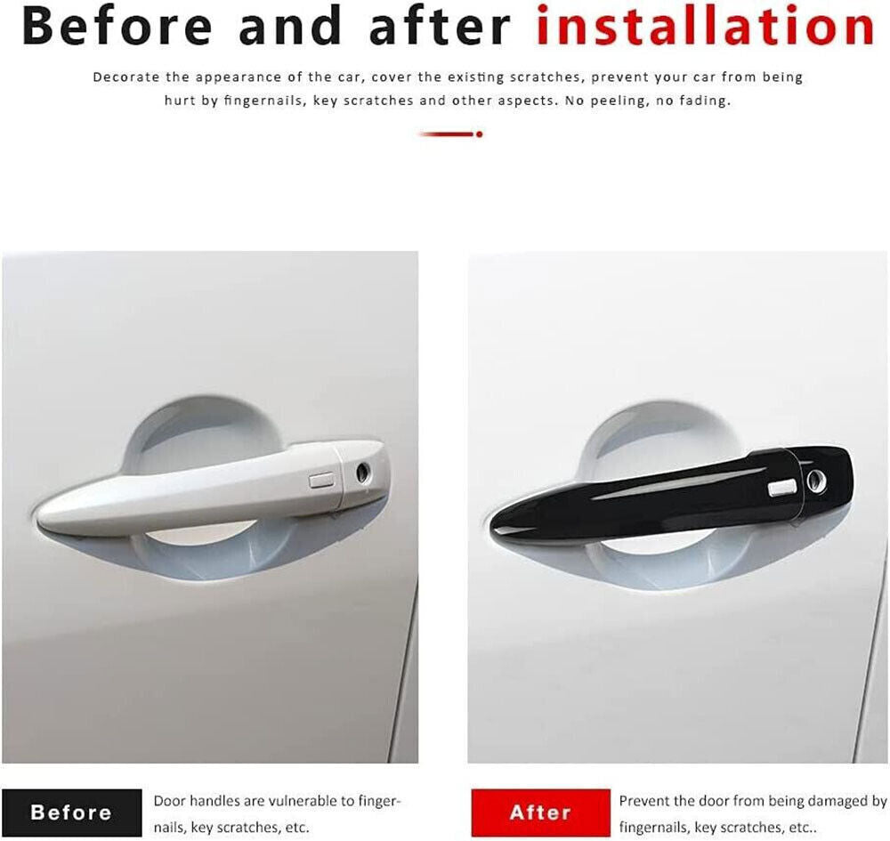 FOR 2020-2023 for Nissan Sentra Sylphy glossy black outer door handle cover trim abs