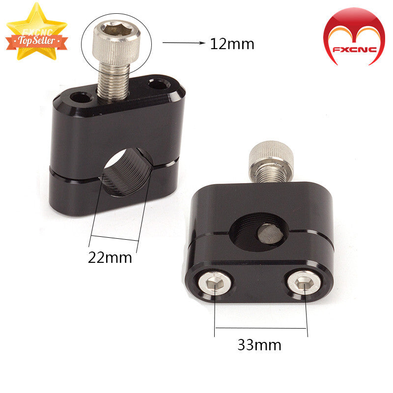 HandleBar Fat Bar Mounting Clip Riser Adapter 7/8 inch 22 mm for Off-Road Bikes and All-Terrain Vehicles
