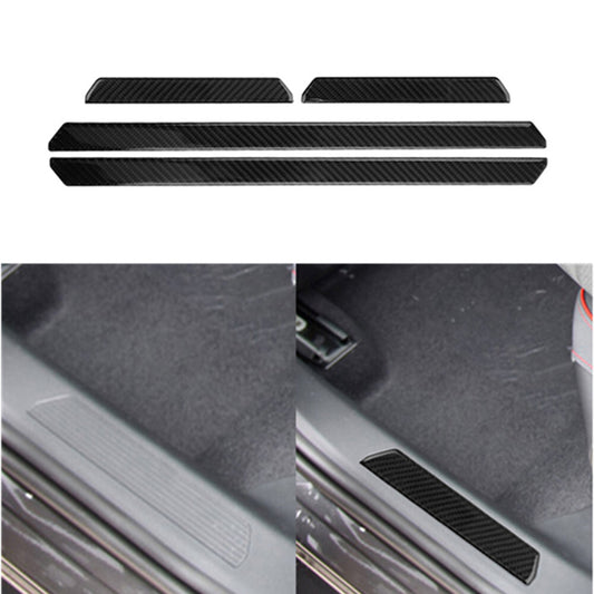 Carbon Fiber Door Sill Scuff Cover Scratch Protector for VW for Golf 8 MK8 GTI 2021