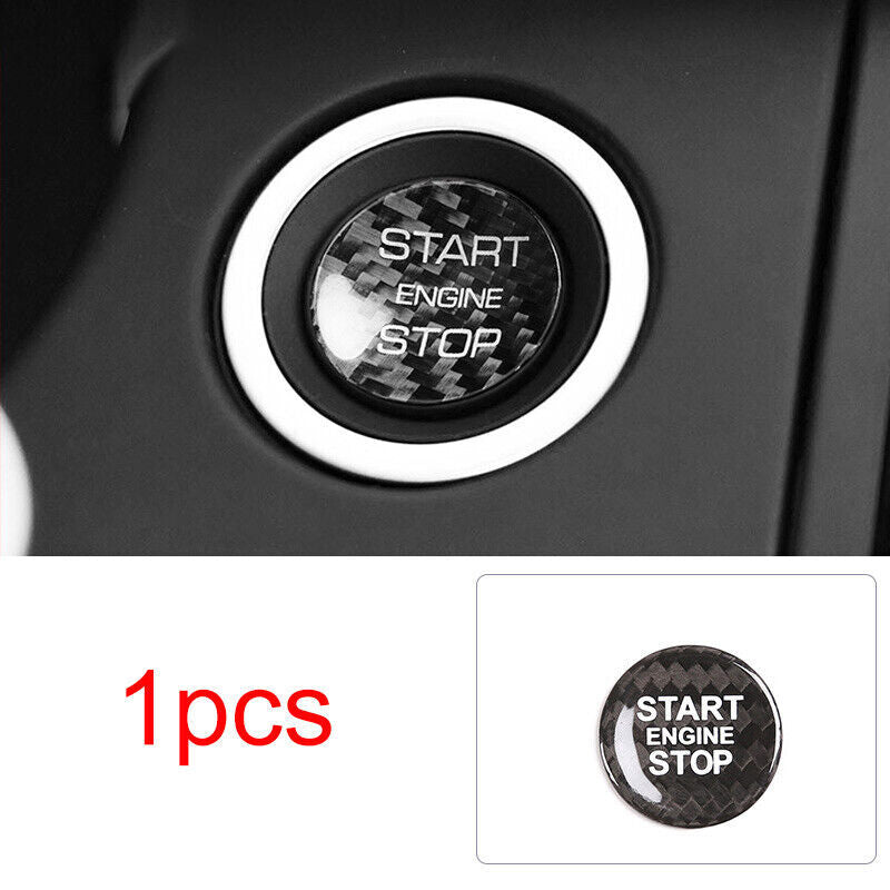 Dry Carbon Fiber Engine Start Stop Push Button Cover for Range Rover Sport 14-22