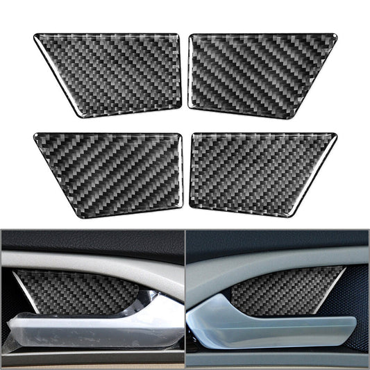for Ford Mondeo 2013-19 4x Door Handle Bowl Panel Cover TrimCarbon Fiber Black