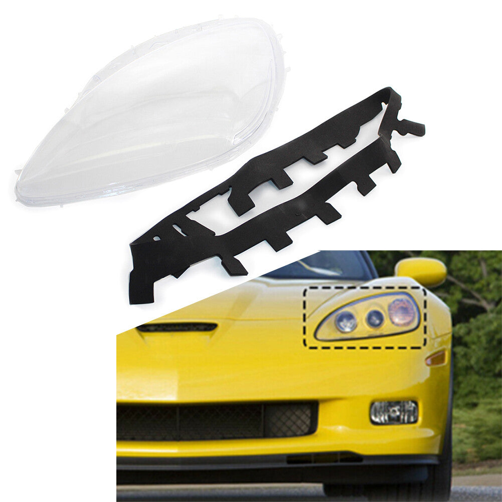 Car Headlight Lens Cover Replacement light lamp Cover FIT for Chevrolet for Corvette C6