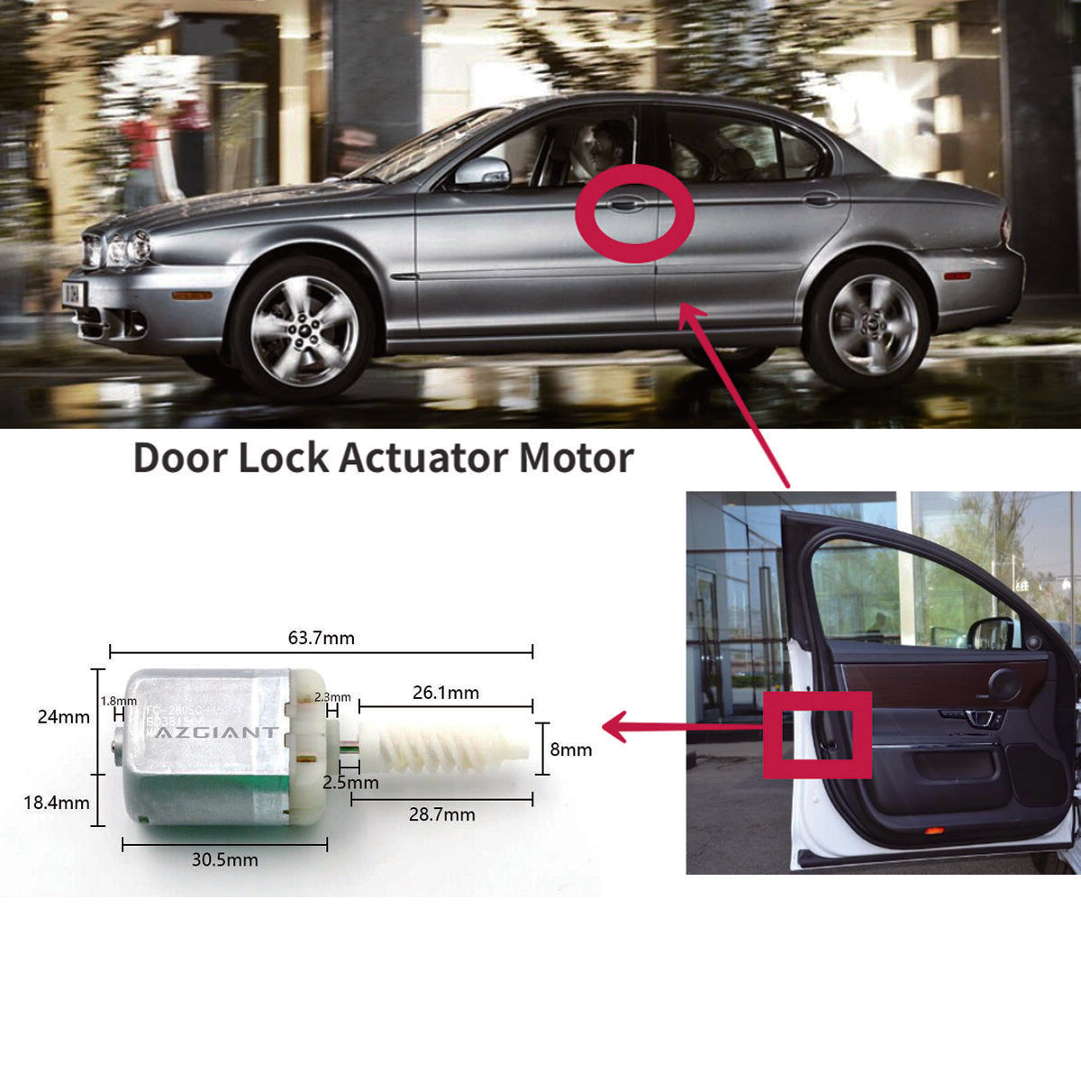 New Central Door Latch Actuator Motor for 2020-2022 for Geely AZKARRA
