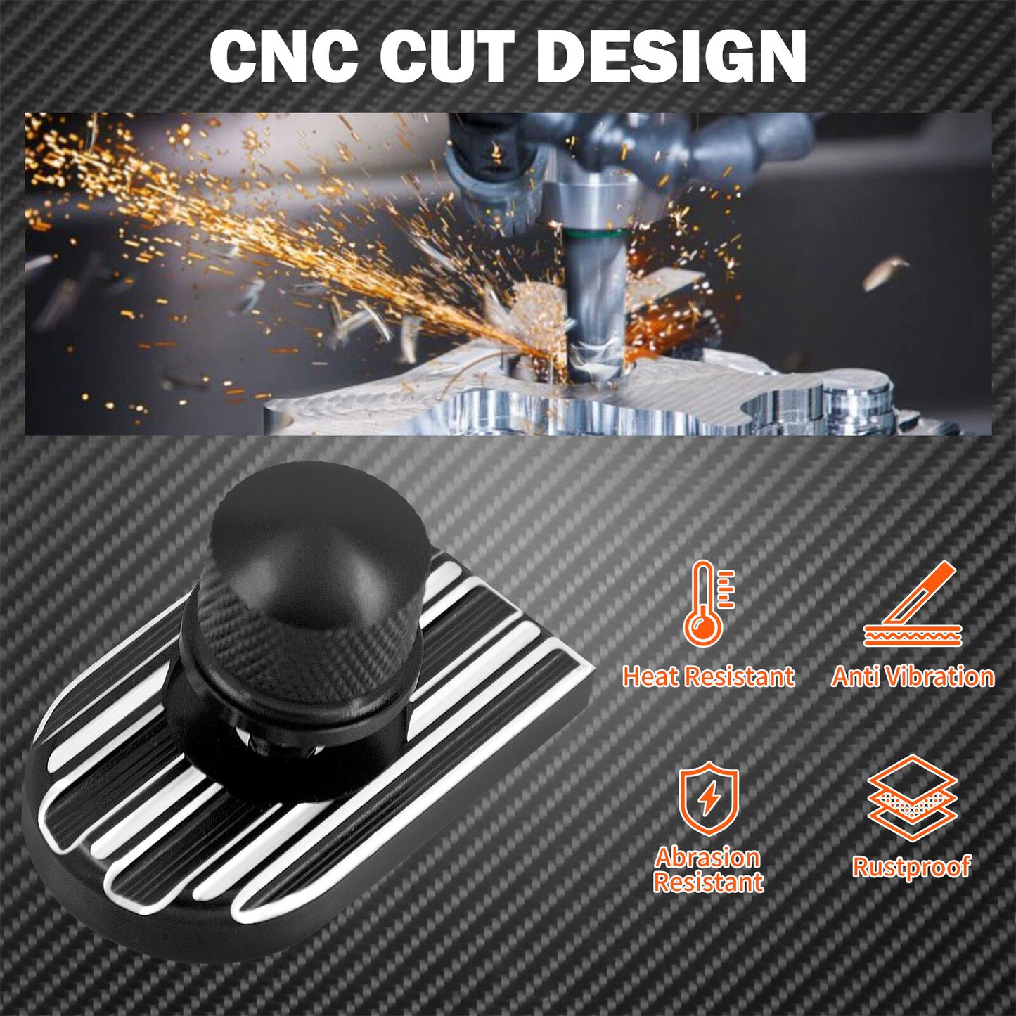 CNC Cut Motorcycle for Seat Bolt Tab Screw Mount Knob Cover Fit for Harley Touring
