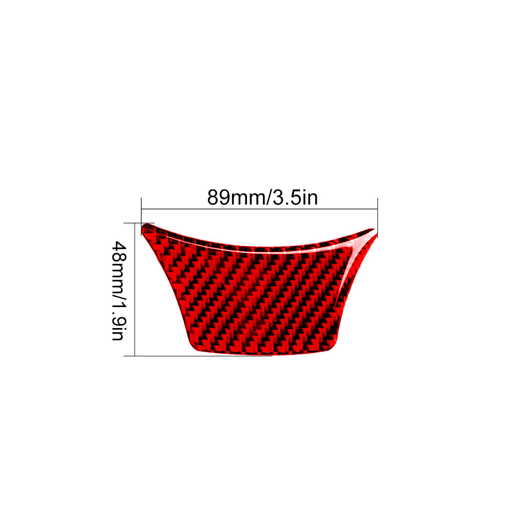 Red Carbon Fiber Steering Wheel Trim Type A for BMW 5 Series F10 F18 2011-2017