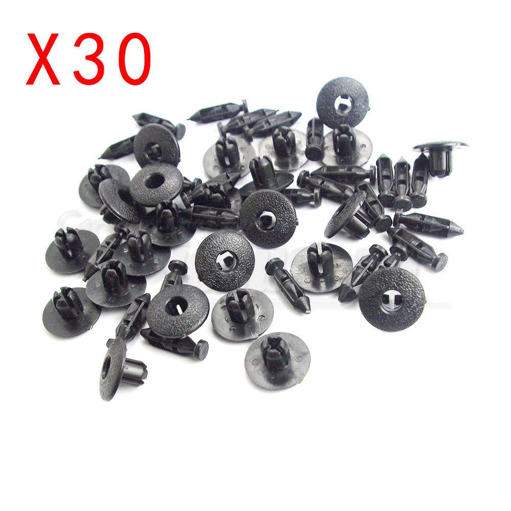 30Pcs Fastener Rivet Push-Type Retainer Clips 8mm 91545-SE0-0030 for Honda