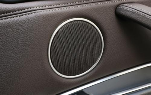for BMW X5 X6 F15 F16 2014-2018 Silver Inner Door Speaker Ring Cover Trim 4PCS