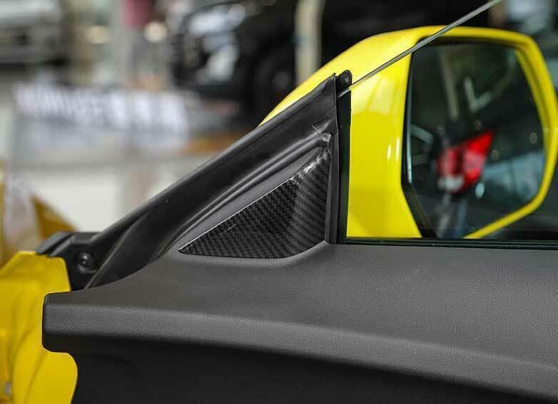 for Chevrolet Camaro 16-2021 ABS Carbon Fiber Front Triangle A Pillar Cover Trim