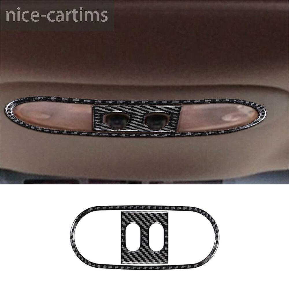 Carbon Fiber Car Roof Reading Light Lamp Panel Trim for Ford F-150 FX4 2004-2008